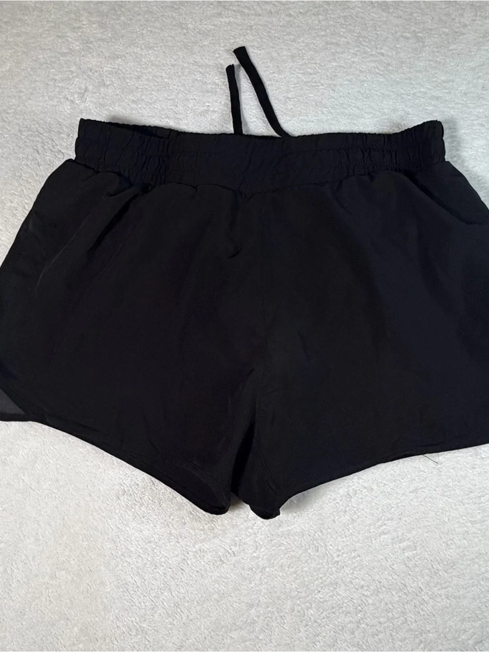Asics Women's Black Athletic Running Shorts with Drawstring